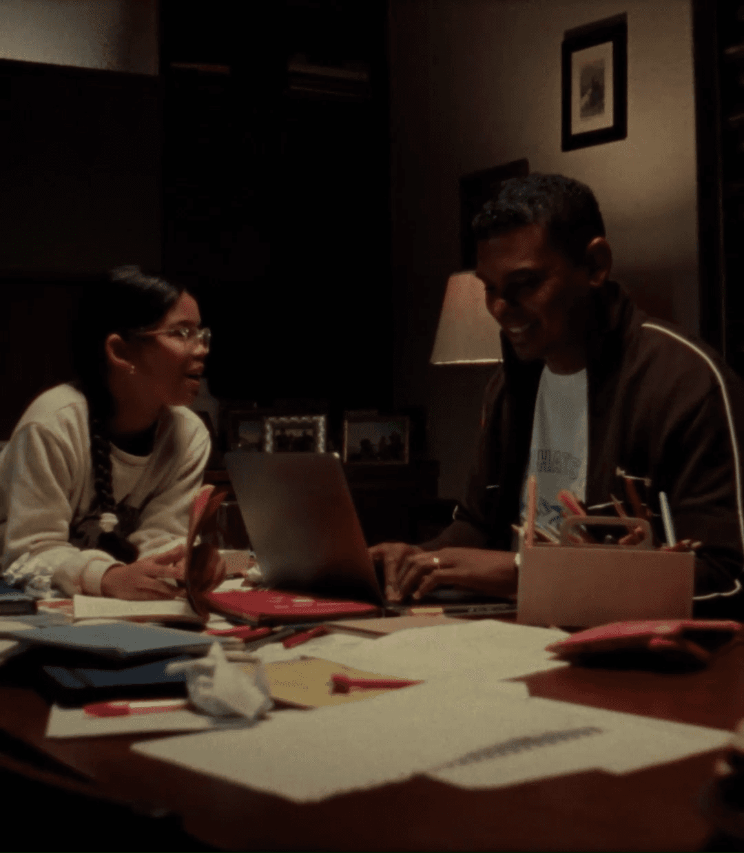 Students studying together